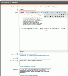 zrzut CMS oprogramowania dla firm Intea